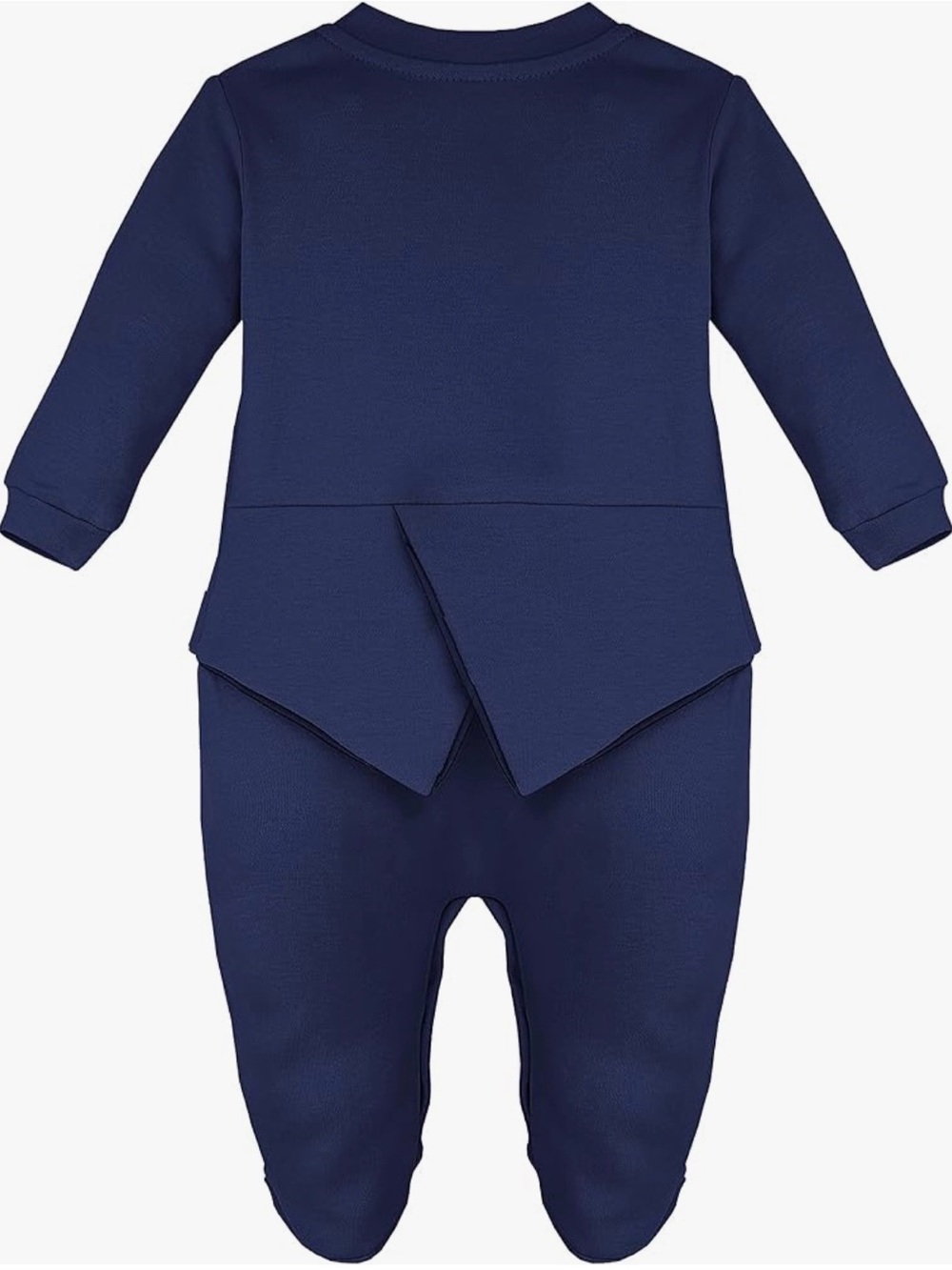 Baby Navy Tuxedo One-Piece with Bow Tie 0-3 - Picture 7 of 8